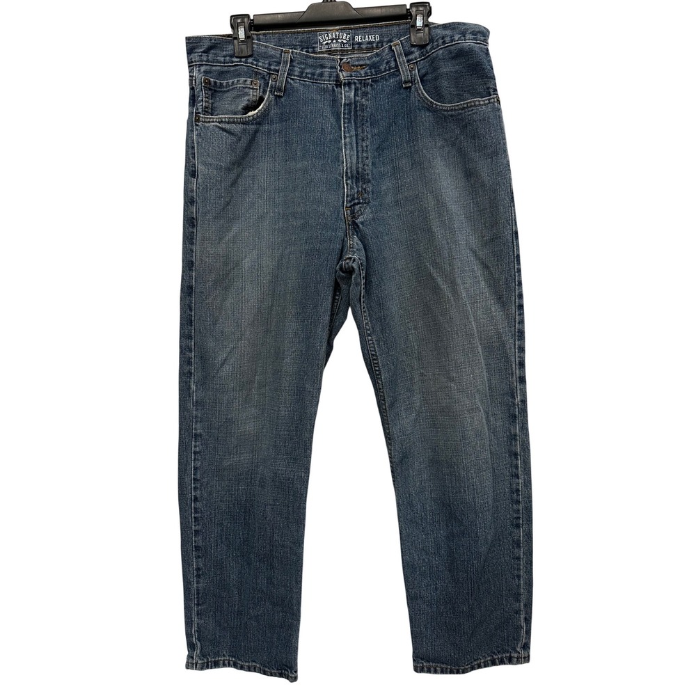 Signature by Levi Strauss & Co Mens Relaxed Fit Jeans Blue 36x30 Medium Wash